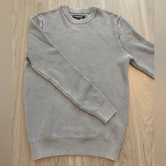 Men’s S Knit Crewneck Sweater blue/gray - Picture 3 of 3